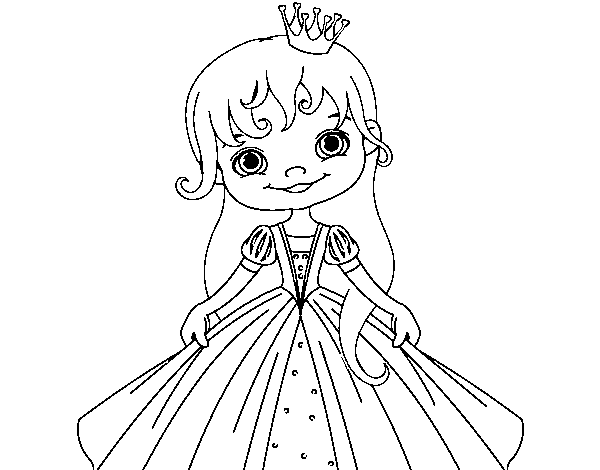 Dibujo de Princesita para Colorear