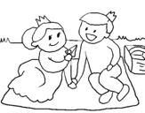 Dibujo de Príncipes de picnic para colorear
