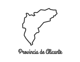 Dibujo de Provincia de Alicante para colorear