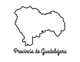 Dibujo de Provincia de Guadalajara para colorear
