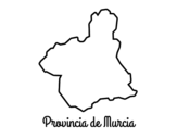 Dibujo de Provincia de Murcia para colorear