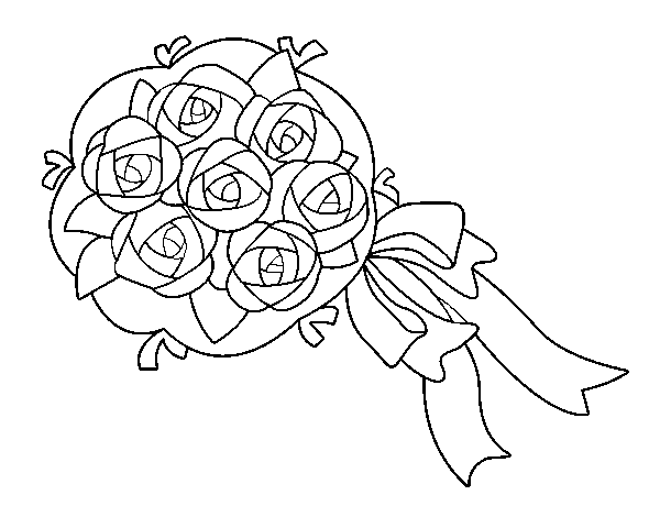 Dibujo de Ramo de gardenias para Colorear