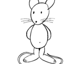 Dibujo de Rata de pie para colorear
