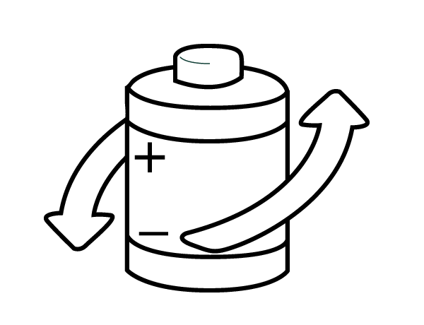 Dibujo de Reciclar pilas para Colorear 