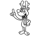 Dibujo de Reno Rudolph para colorear