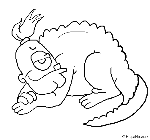 Dibujo de Reptil cíclope para Colorear