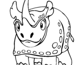 Dibujo de Rinoceronte 4