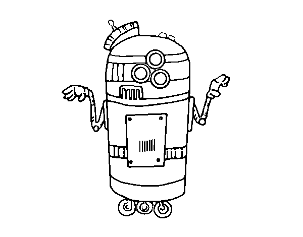 Dibujo de Robot en servicio para Colorear