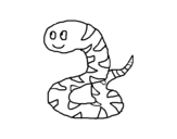 Dibujo de Serpiente feliz para colorear