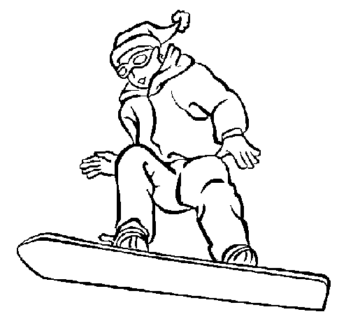 Dibujo de Snowboard para Colorear