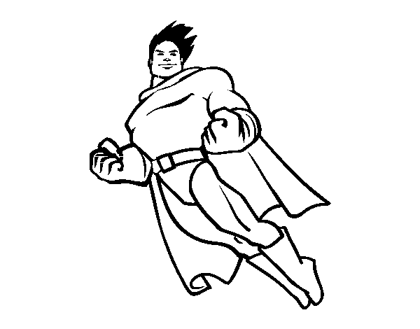 Dibujo de Superman volando para Colorear