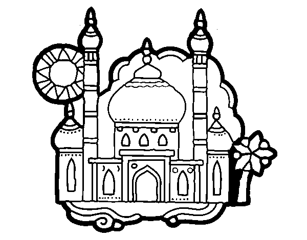 Dibujo de Taj Mahal para Colorear