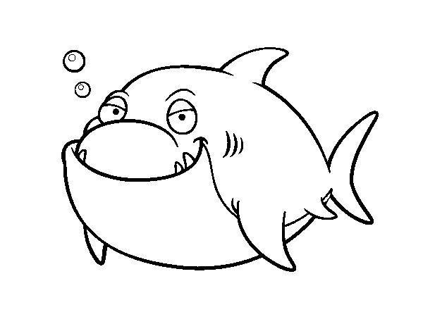 Dibujo de Tiburón blanco para Colorear