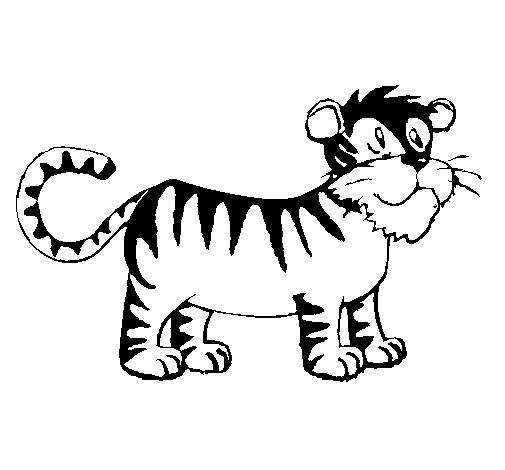 Dibujo de Tigre 1 para Colorear