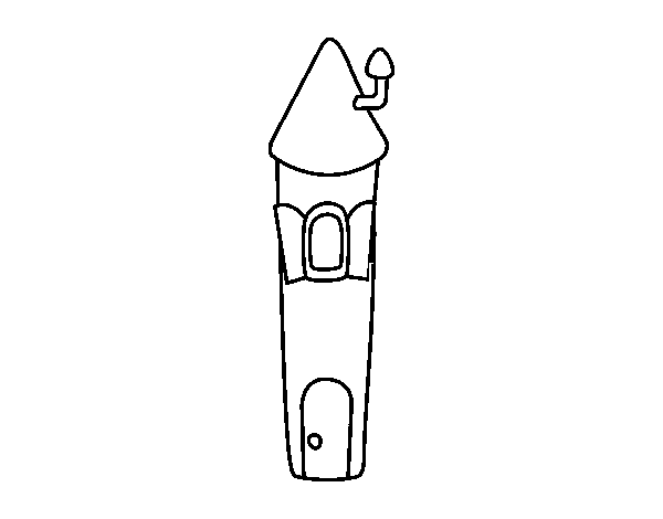 Dibujo de Torre de Rapunzel para Colorear