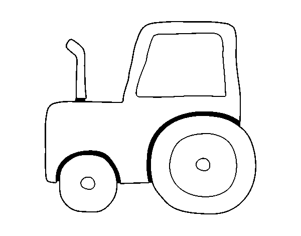 Dibujo de Tractor clásico para Colorear