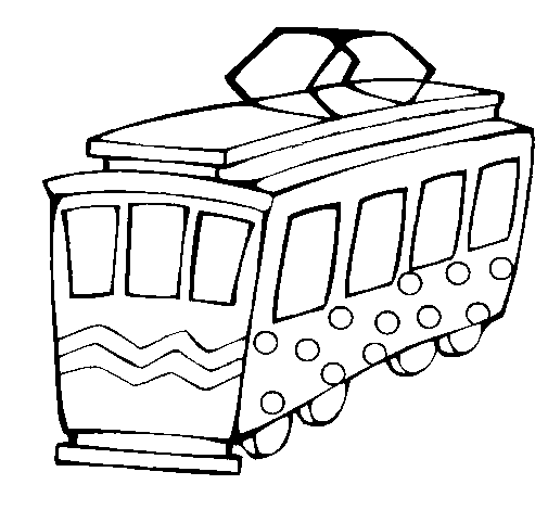 Dibujo de Tranvía para Colorear