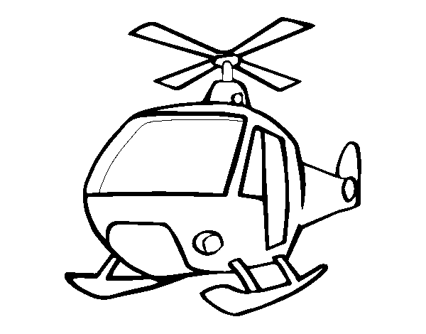Dibujo de Un Helicóptero para Colorear