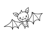 Dibujo de Un murciélago de Halloween para colorear