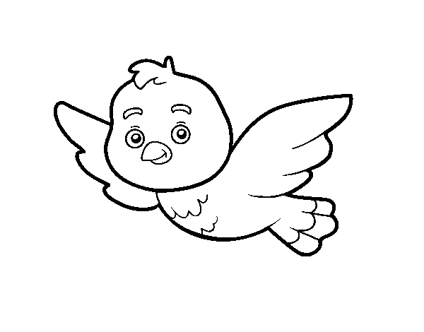 Dibujo de Un pájaro para Colorear