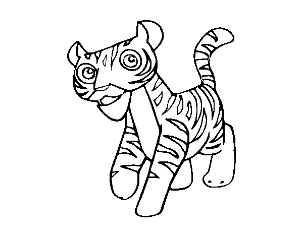 Dibujo De Un Tigre Para Colorear Dibujosnet