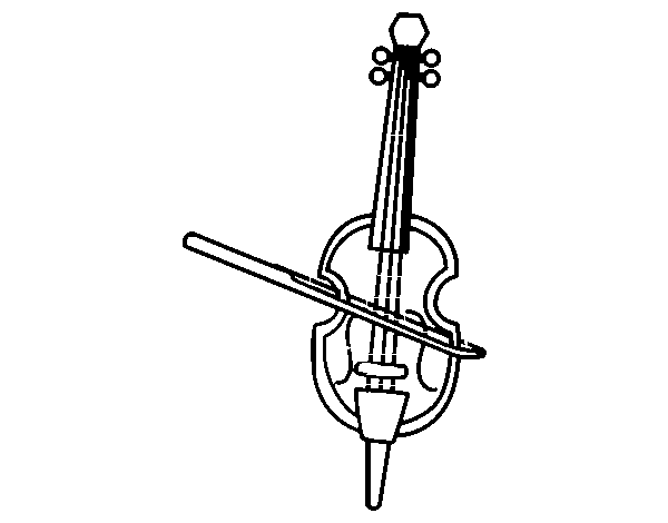 Dibujo de Un Violín para Colorear