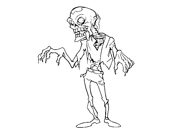 Dibujo de Un zombie para Colorear