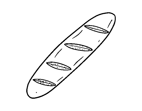 Dibujo de Una barra de pan para Colorear