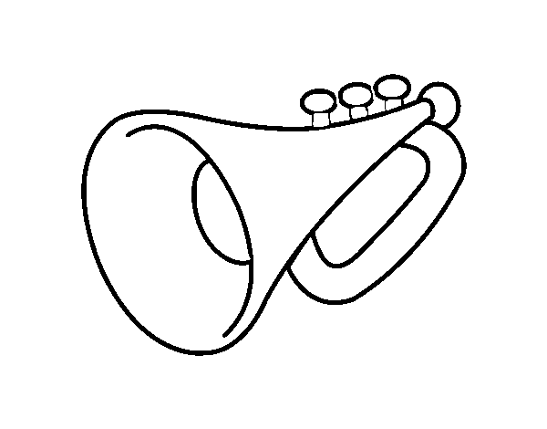 Dibujo de Una trompeta para Colorear