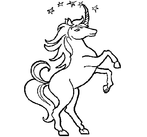 Dibujo de Unicornio para Colorear 