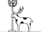 Dibujo de Vaca de cartón para colorear