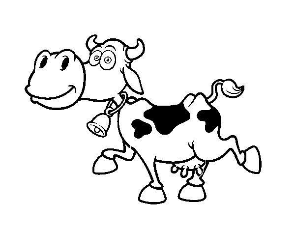 Dibujo de Vaca lechera 1 para Colorear