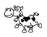 Dibujo de Vaca lechera 1 para colorear