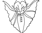 Dibujo de Vampiro terrorífico para colorear