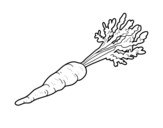 Dibujo de Zanahoria ecológica para colorear