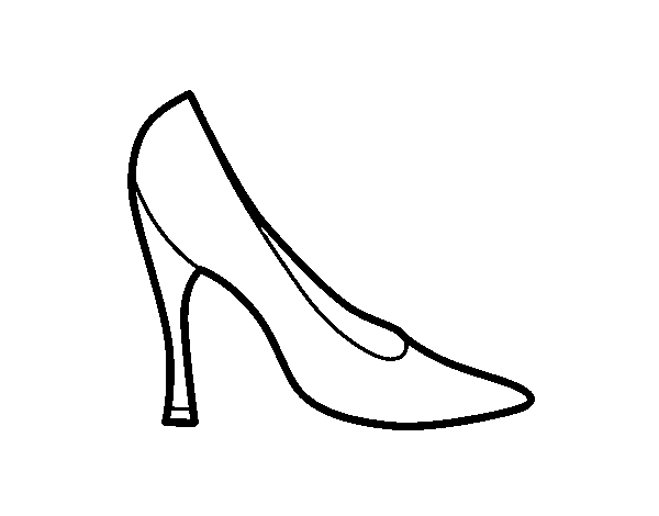 Dibujo de Zapato de tacón para Colorear